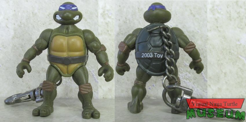 Toy Fair Promotional Donatello Keychain front and back