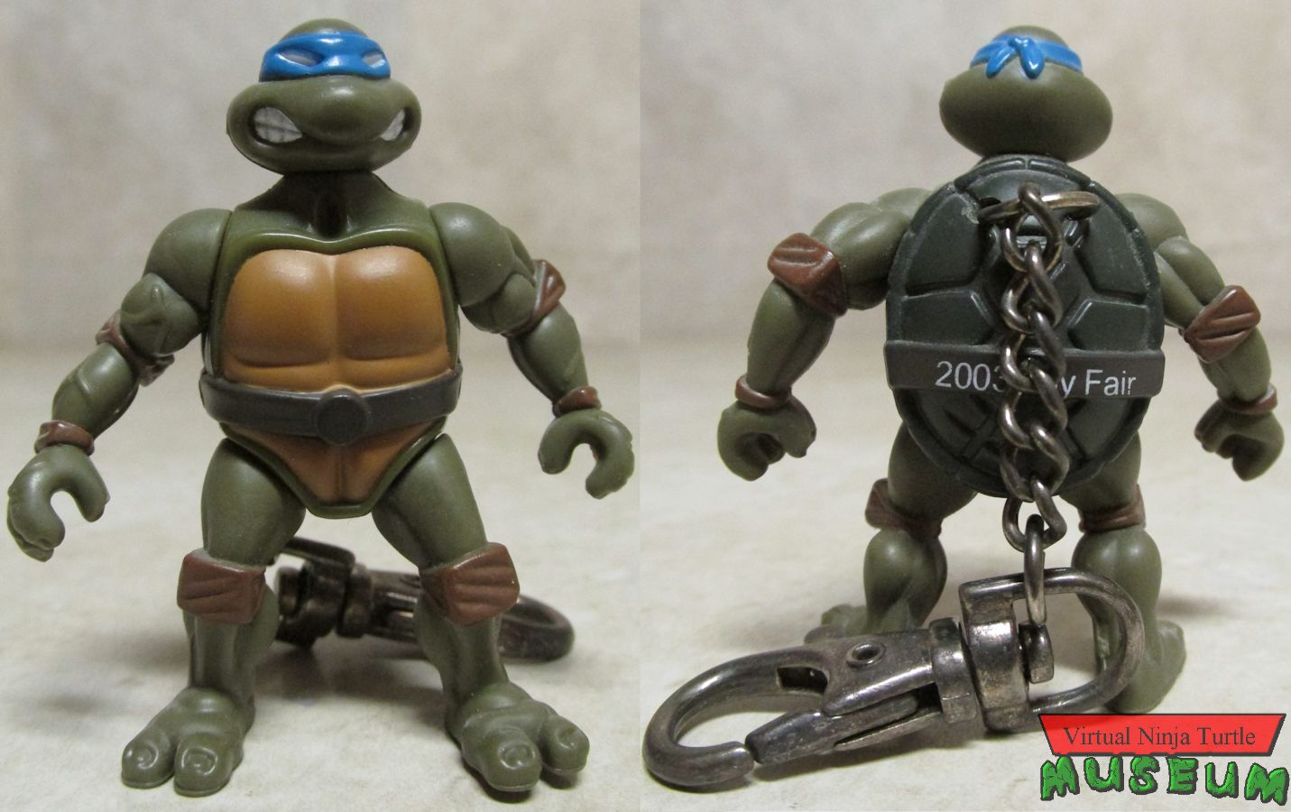 Toy Fair Promotional Leonardo Keychain front and back
