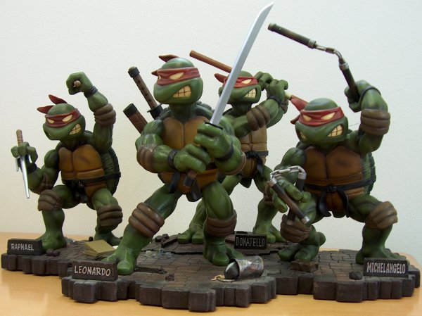 ninja turtles statues