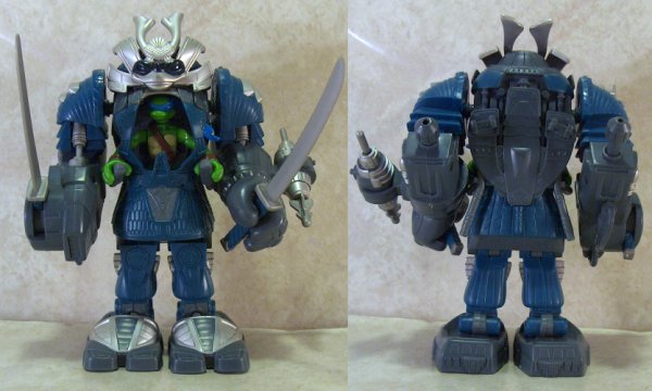 Mini Mutant Exoskeleton Leonardo front and back
