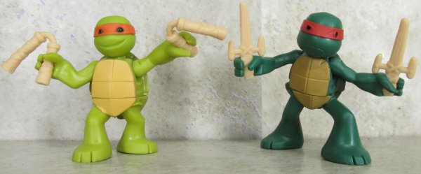 Raph and Mikey armed