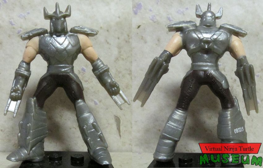 Shredder figurine front and back