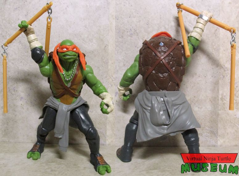 Combat Warrior Michelangelo front and back