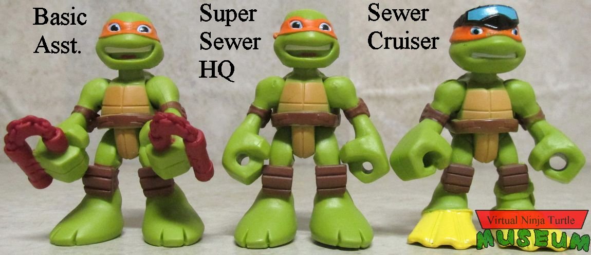 Basic, Super Sewer HQ and Sewer Cruiser Michelangelo