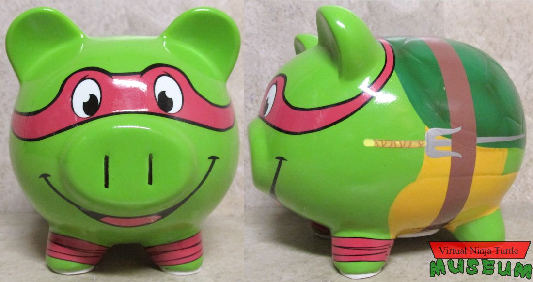 Mini Piggy Raphael Bank front and back