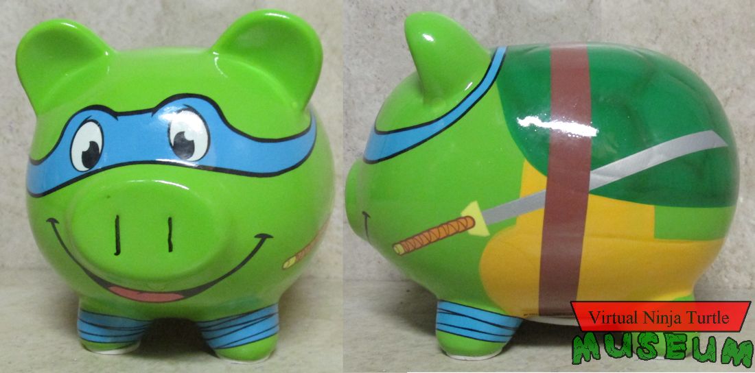 Mini Piggy Leonardo Bank front and back