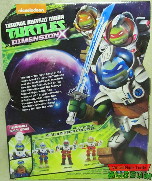 Dimension X Turtles box back