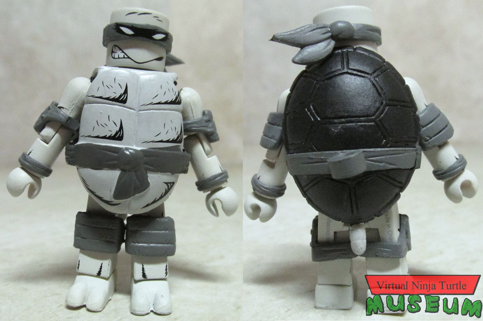 B&W Donatello front and back