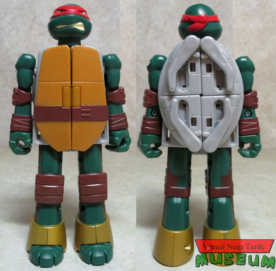 Ninja Turtle into Weapon Raphael front and back
