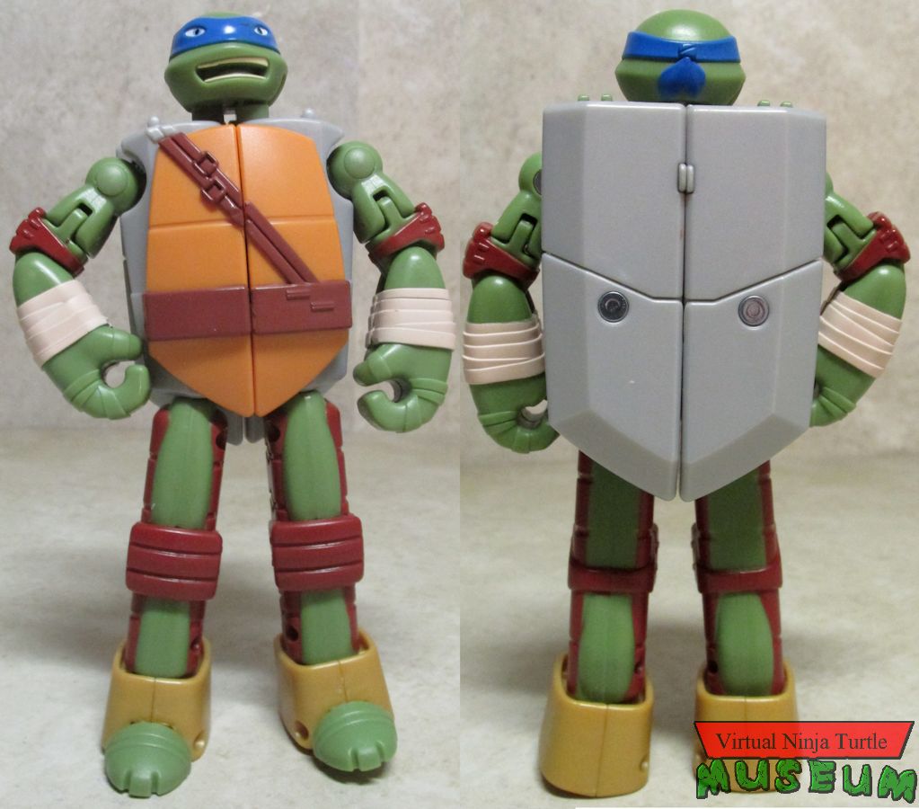 Mutations Ninja Turtle Into Weapons Leonardo front and back