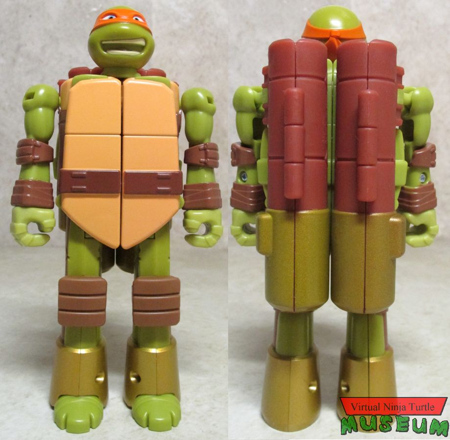 Ninja Turtle into Weapon Michelangelo front and back