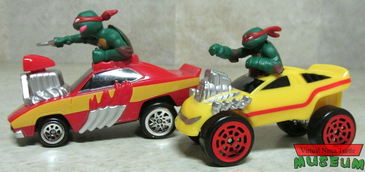 Talking Rpahel and Raph in Monster Truck T-Machines