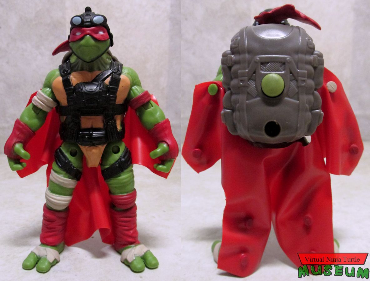Raphael in Wingsuit front and back