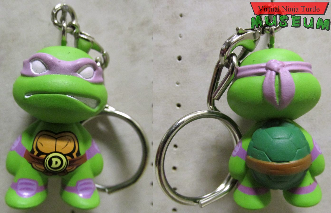 Donatello keychain front and back