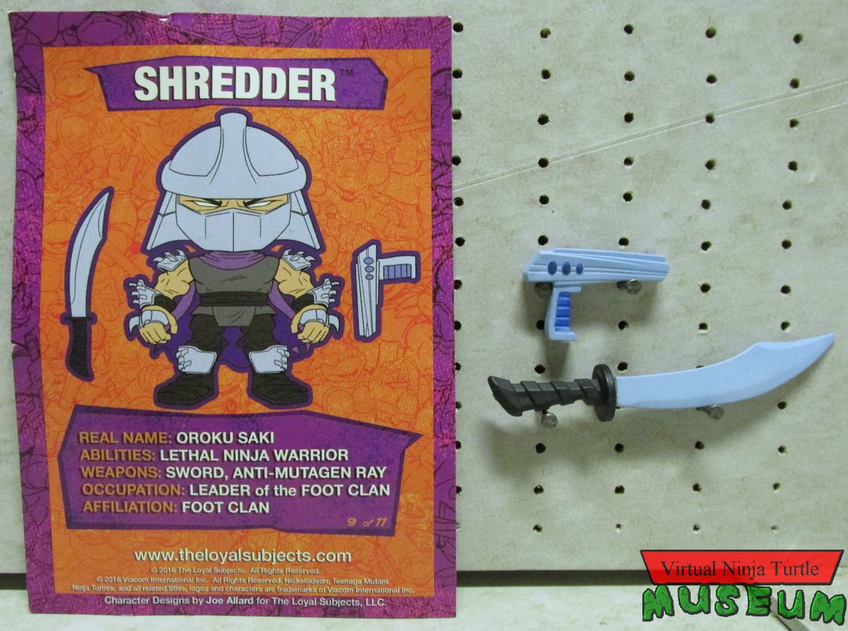 Shredder's accessories