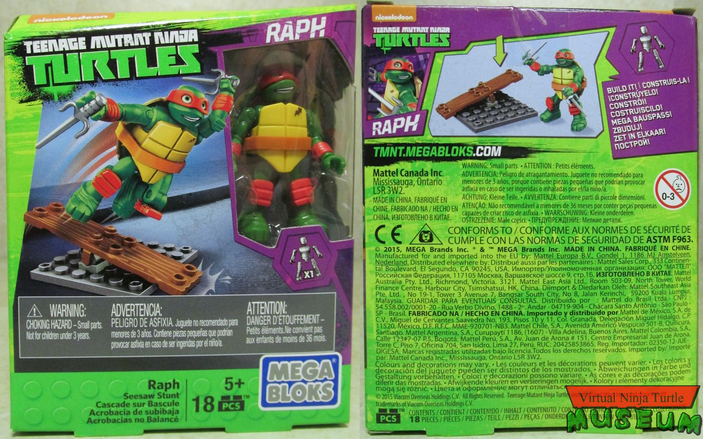 Raph Seesaw Stunt set MIB front and back