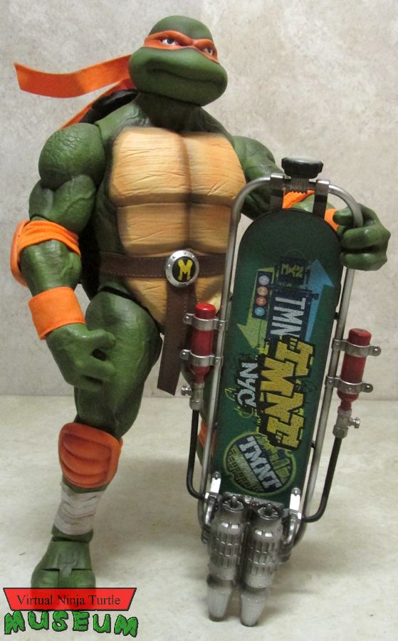 Michelangelo holding skateboard