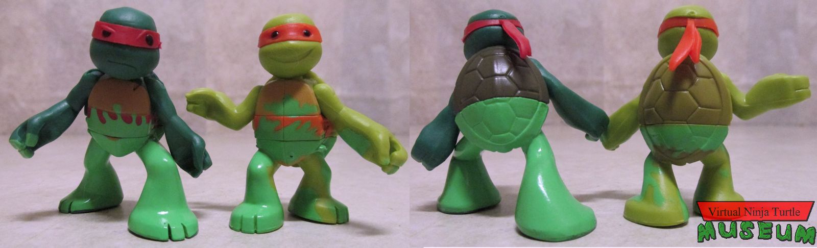 Rookies in Training Mikey & Raph front and back