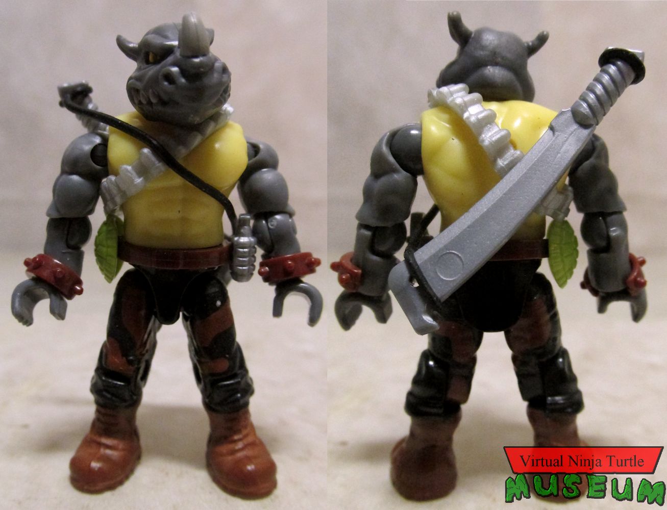 Mutated Rocksteady front and back