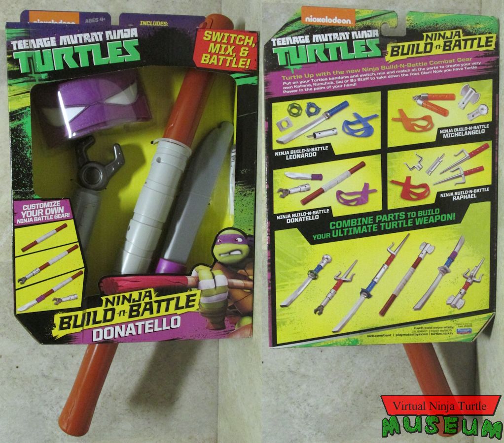 Build-N-Battle Donatello set front and back