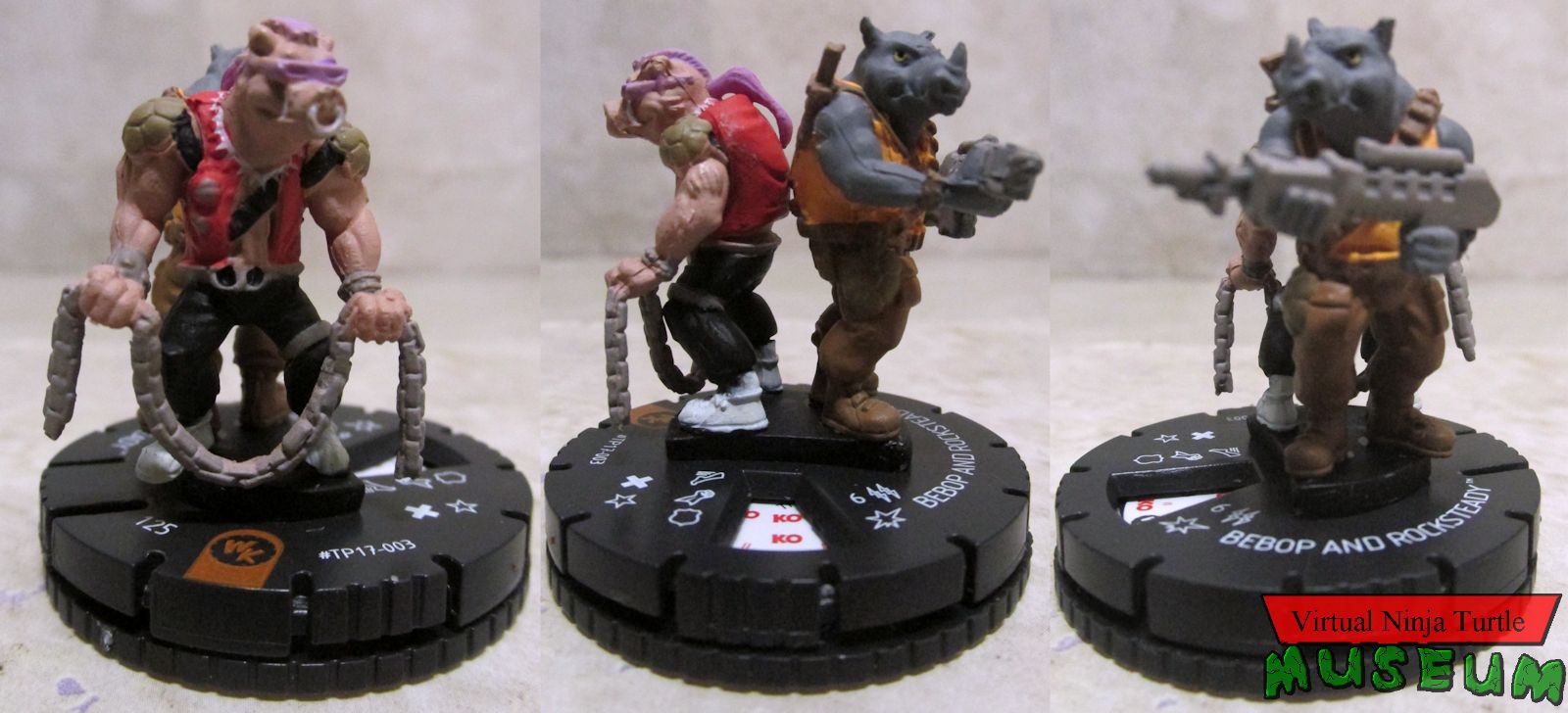 Bebop and Rocksteady Promo Figure front and back