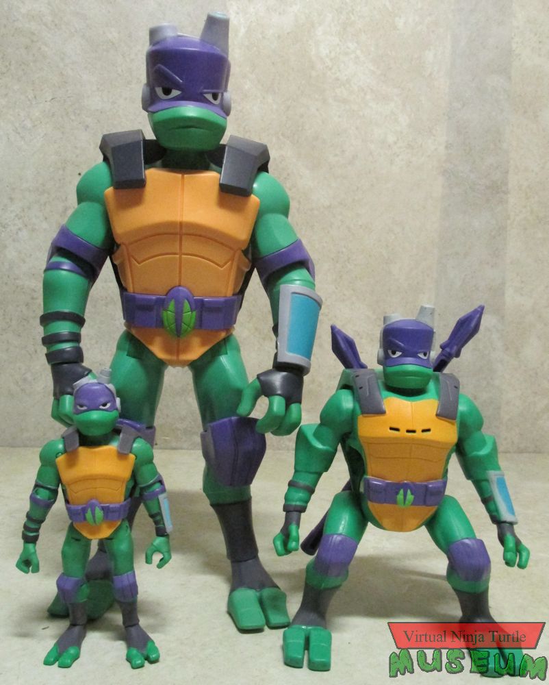 Basic, deluxe and giant Donatello