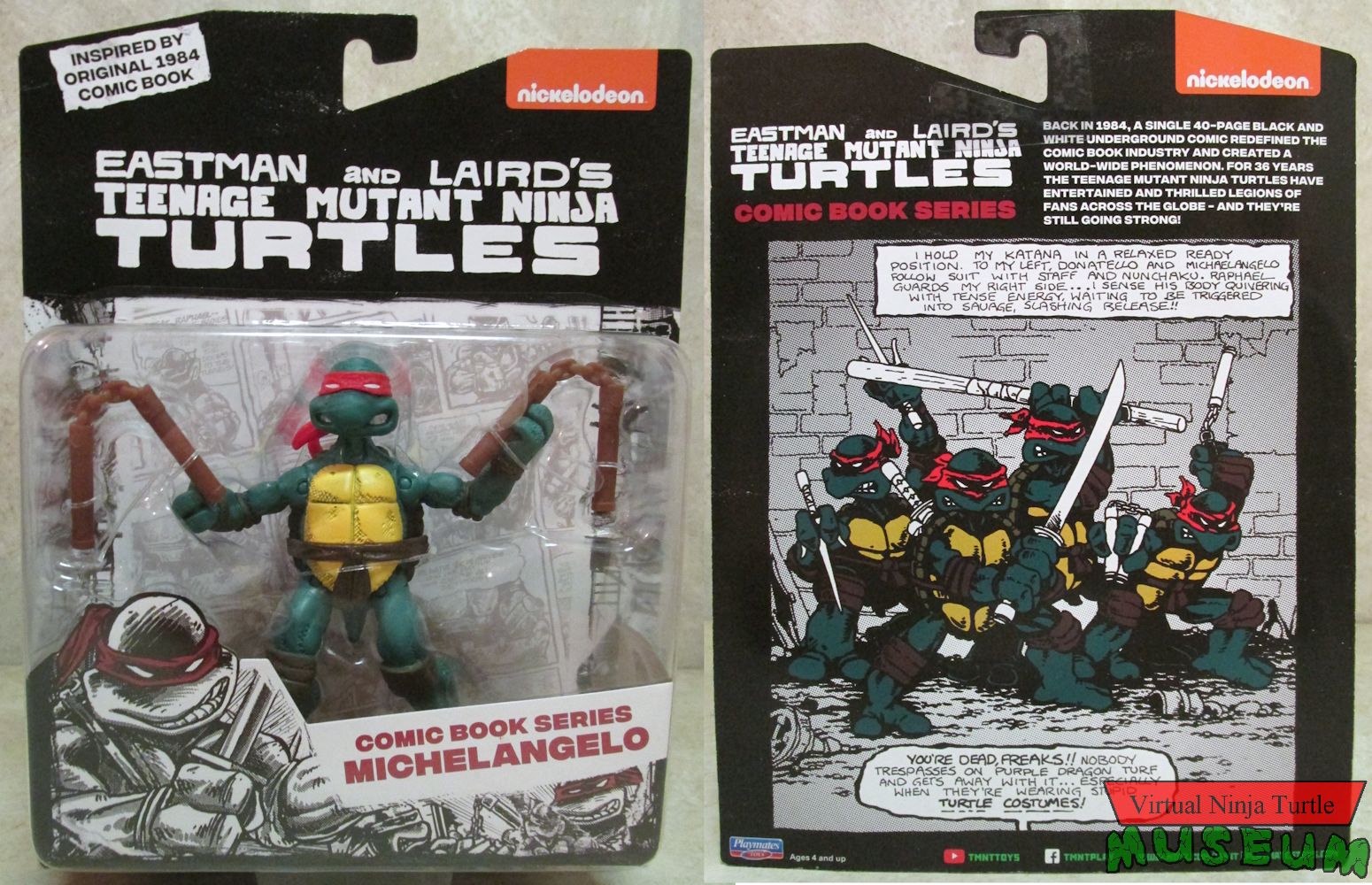 Comic Book Series Michelangelo MOC front and back