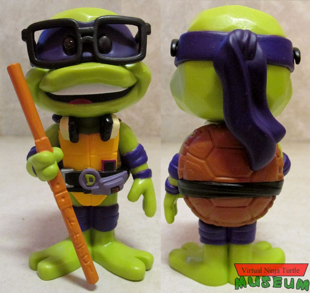 Mutant Mayhem Donatello Soda Vinyl Figure front and back