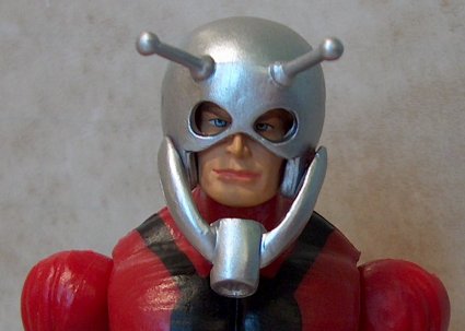 Ant Man with helmet on