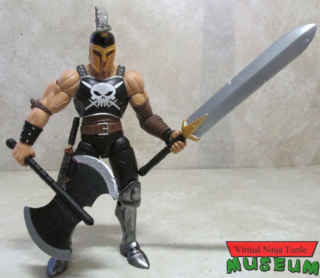Ares with axe and sword