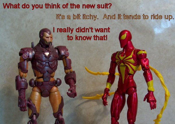 Iron Spidey and Iron Man