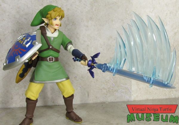 Link with sword energy effect