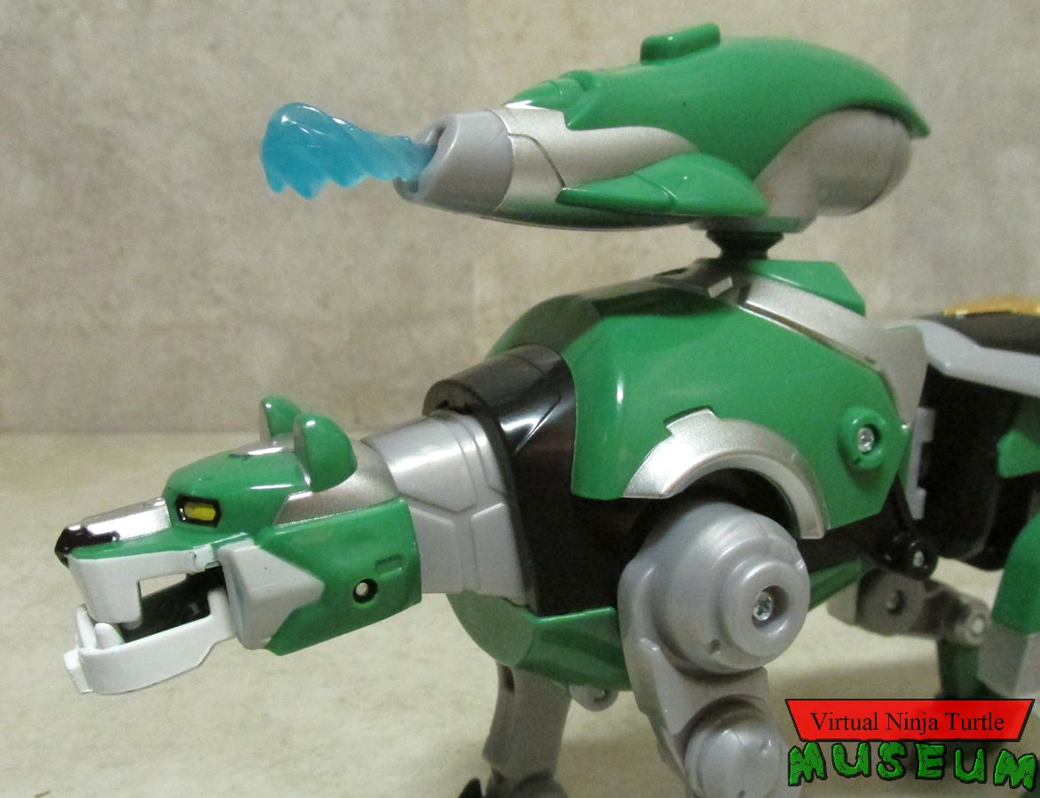 Modern Green Lion with loaded cannon