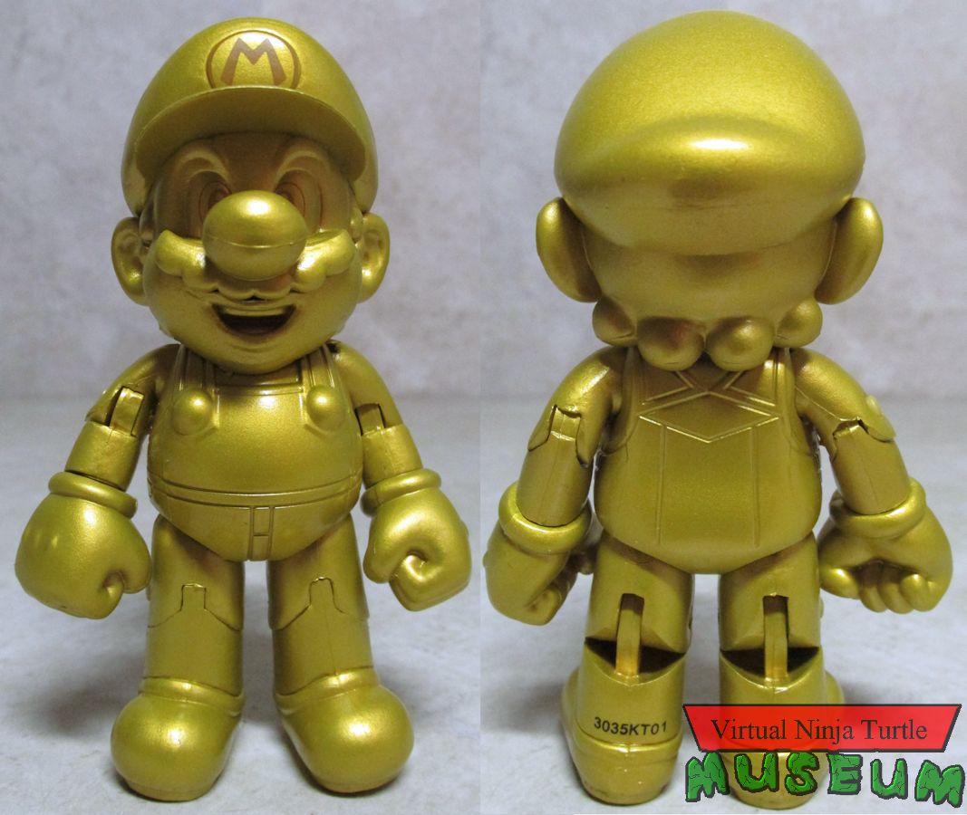 Gold Mario front and back