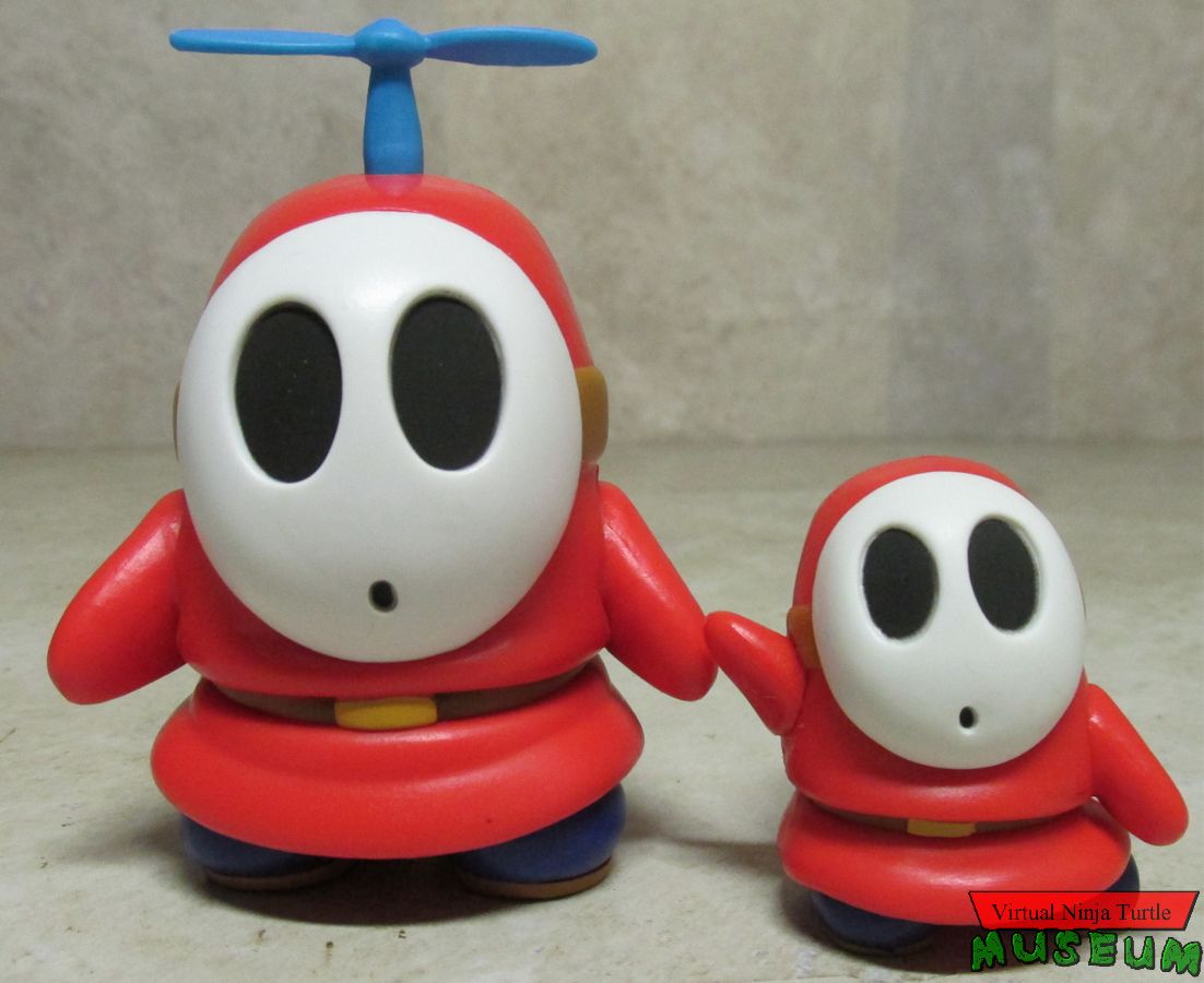 large and small Shy Guy comparison