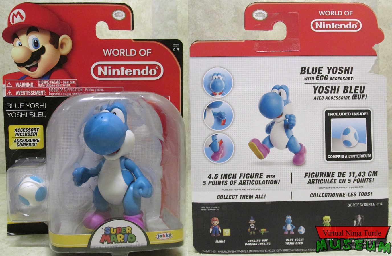 blue Yoshi packaging front and back