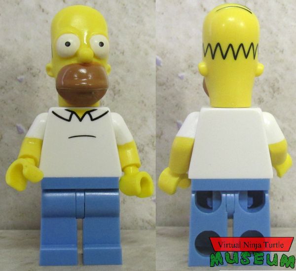 Homer minifigure front and back