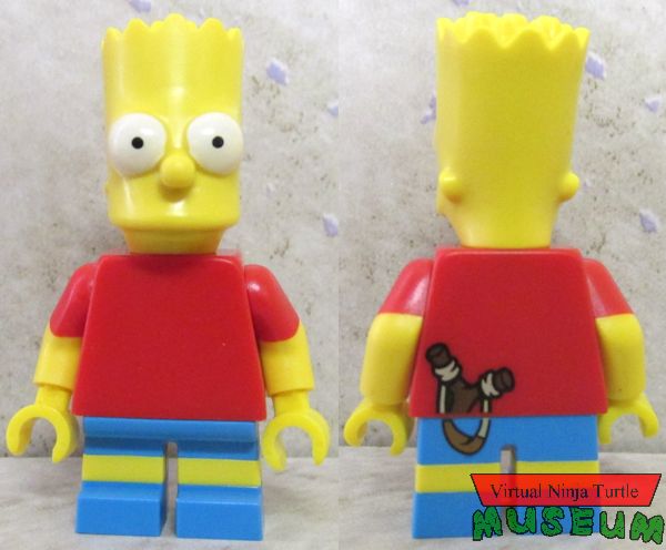 Bart minifigure front and back