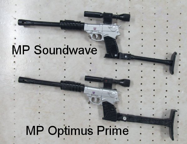 MP Soundwave Vs MP Optimus guns