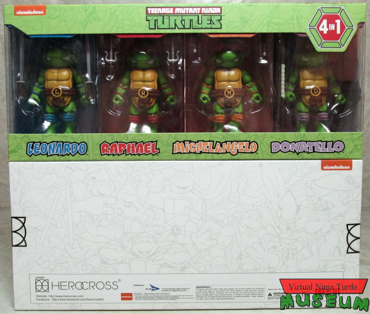 herocross limited-edition mini tmnt 4-pack: black and white ver