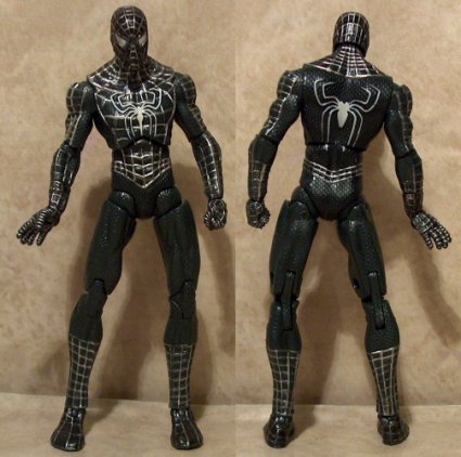 black spiderman doll