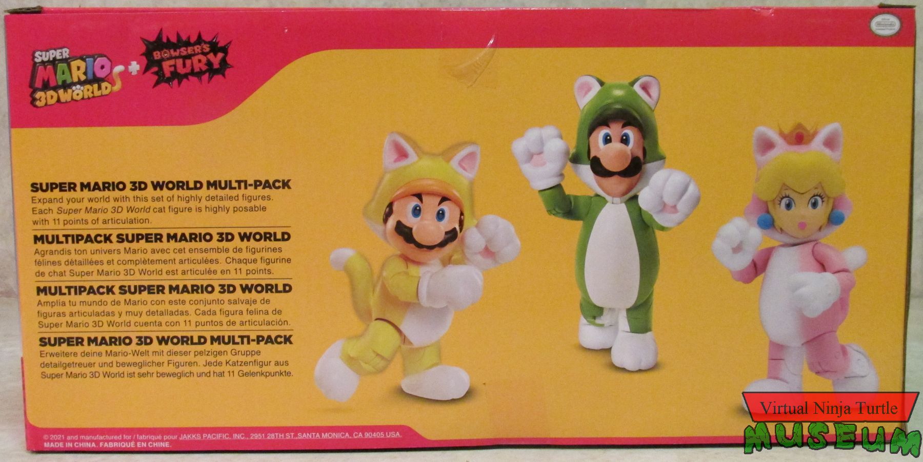Super Mario 3D World Multi Pack Browsers Fury Toy Cat Mario Peach Luigi  Figure 